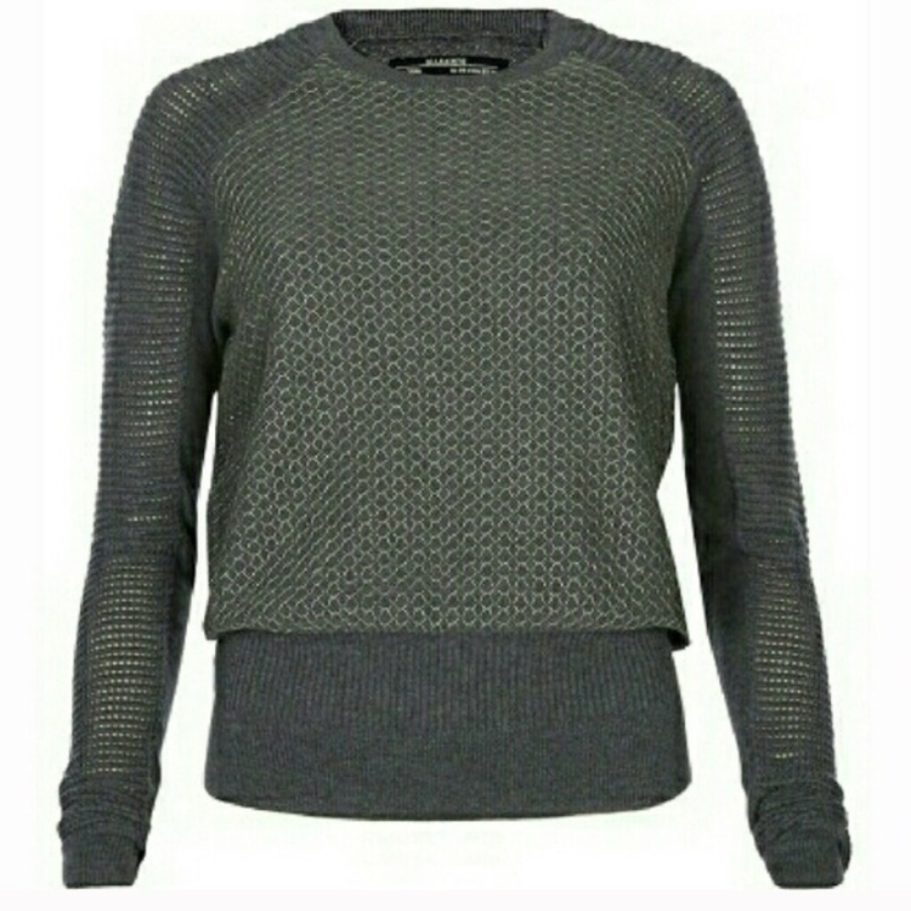 ALLSAINTS Trelone Charcoal Grey Raglan Sweater 2